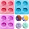 3 Pack Sun & Moon Silicone Soap Molds, 4 Cavity Sun & Moon Face
